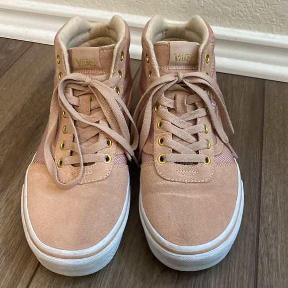 Vans Dusty Rose High Top Sneakers  - size 8.5 - Picture 2 of 5